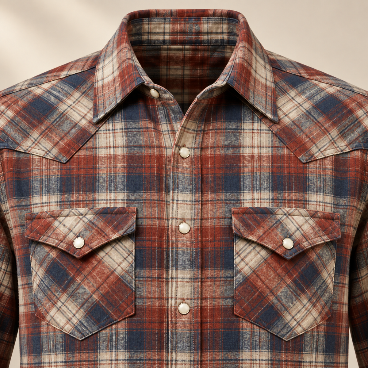 The Prairie Snap Shirt - AI-generated style example, alternate detail view