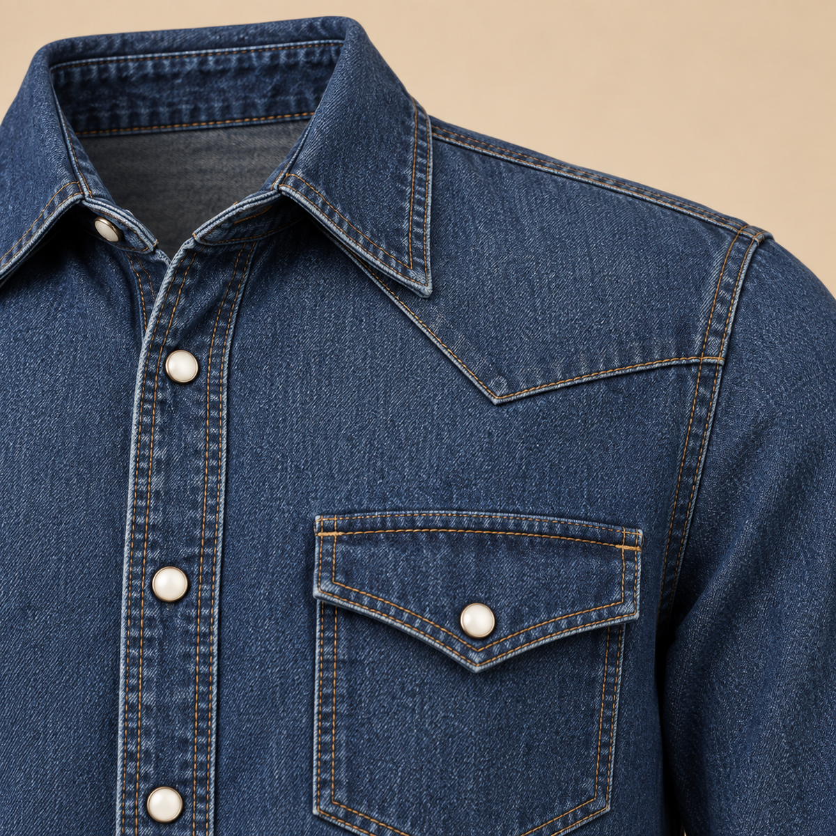 The Trail Shirt - AI-generated style example, alternate detail view